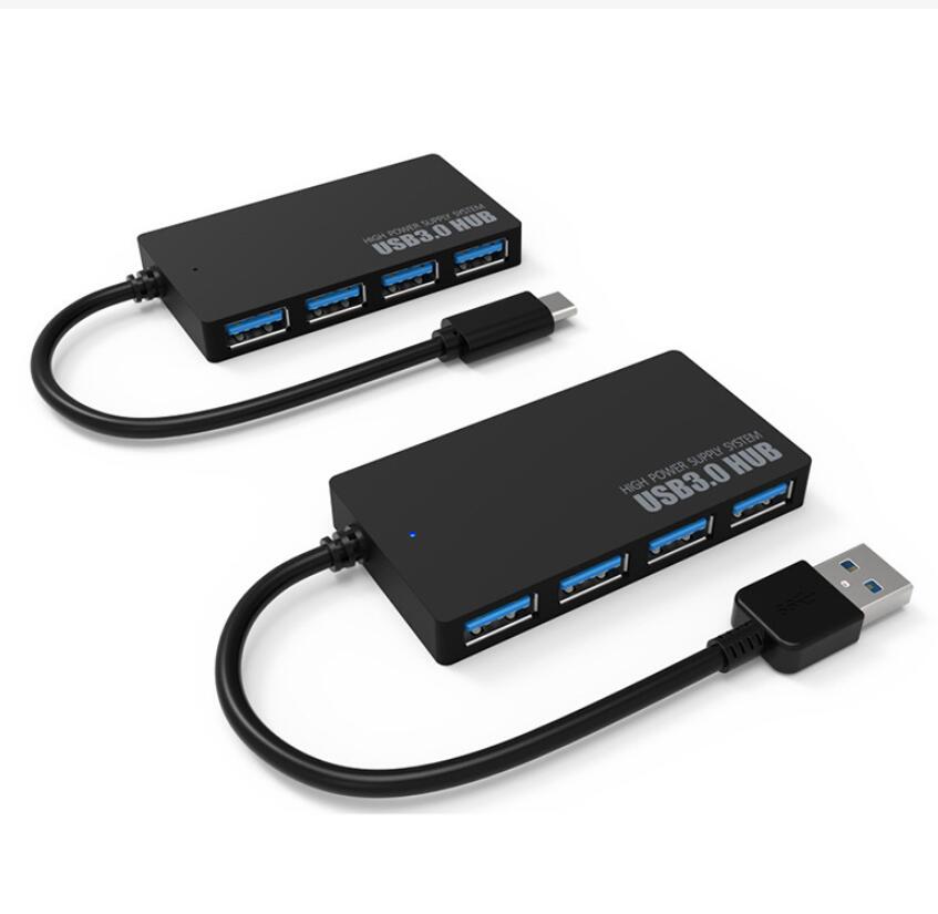 

USB 3.0 Type-c Adapters for Laptop PC High Speed Hub External 4 Ports Adapter Splitter USB2.0 Expander Computer Accessories