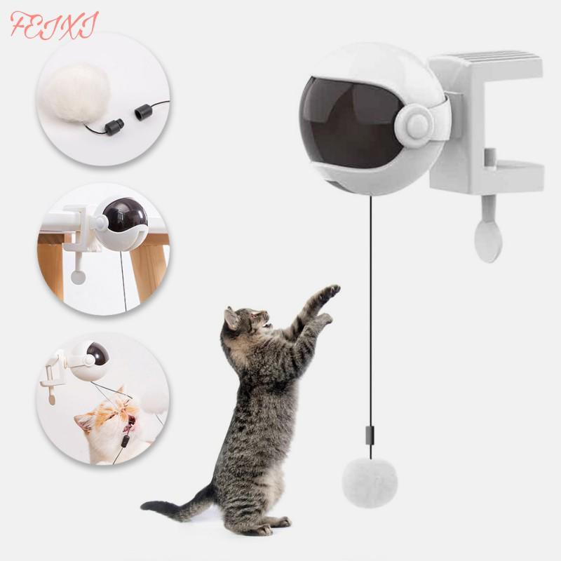 

Automatic Flutter Rotating Interactive Puzzle Smart Pet Cat Ball Toy Electronic Motion Cat Toy Teaser Yo-Yo Lifting Ball
