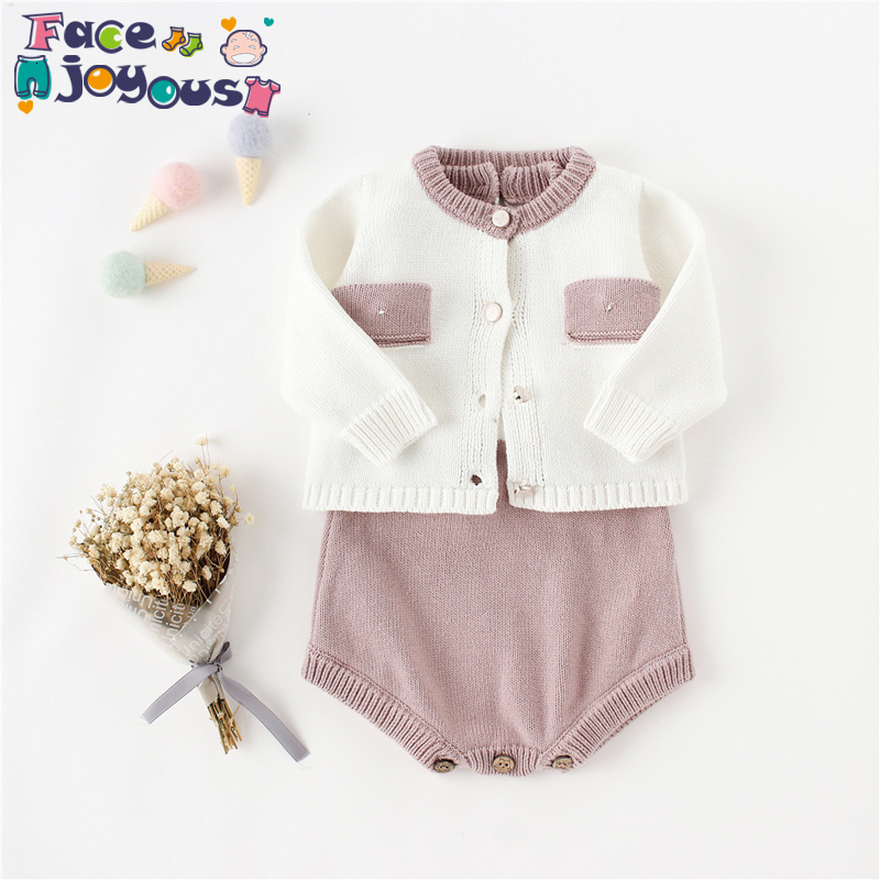 

2021 New Infant Kids Clothing Sets Autumn Knitwear Newborn Girls Knitted Coat Baby Boys Clothes Knitting Romper Jumpsuit Outfit 1zih, Only 1pcs romper a