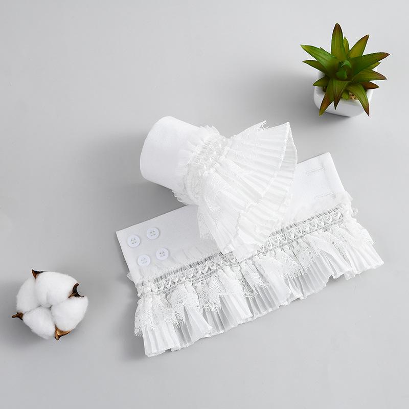 

New Fake Flare Sleeves Women Lace Floral Pleated Fake Cuff Ruffles Wrist Warmer Solid Color Detachable Sleeves