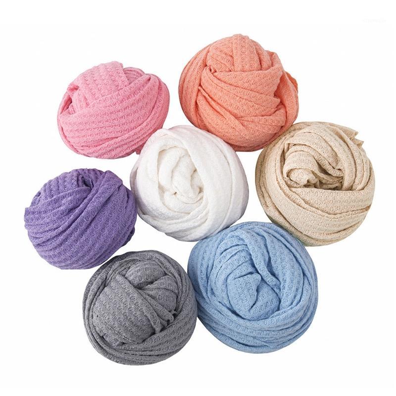 

Newborn Baby Knitted Swaddle Wraps Receiving Blanket Infants Toddler Photography Props Photo Shooting Accessories1, White