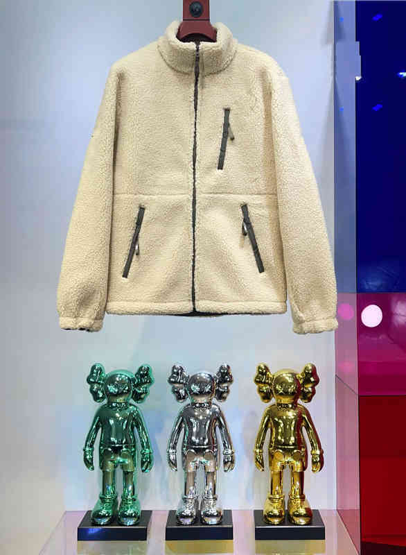 

Men's Fur & Faux jacket men warm fashion classic fur Imported cashmere YKK zipper loose Letter top craft embroidery Windproof winter outdoor coat A7UL, Beige