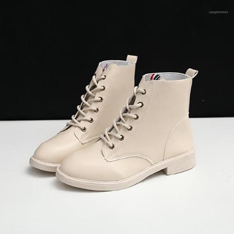 

Casual lace-up comfortable and breathable Boots women Elegant Thick velvet platform boots New leather shoes1, Black