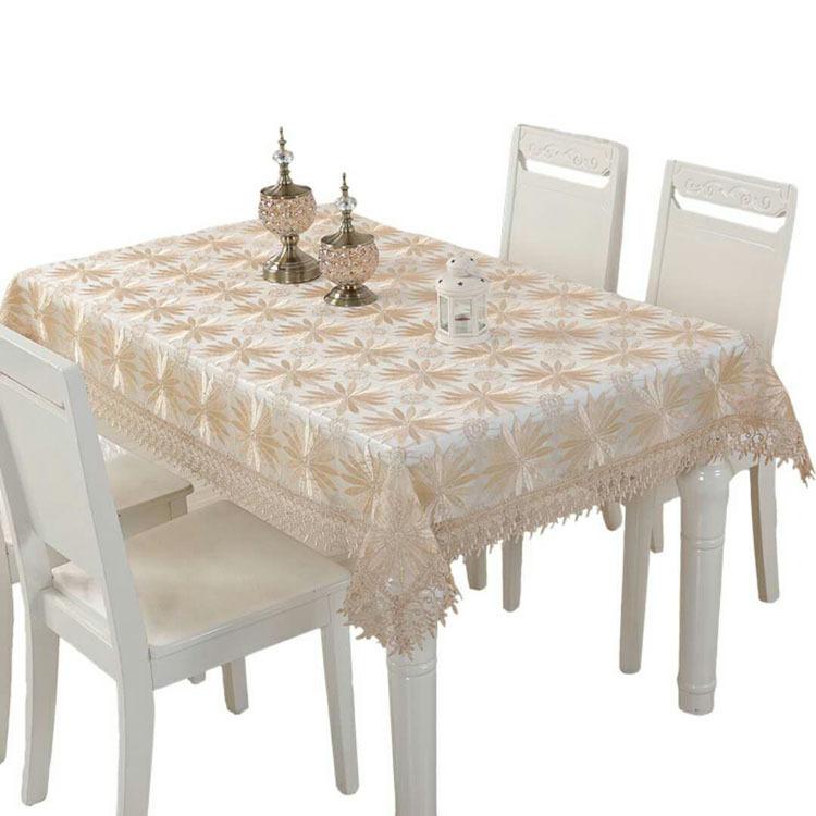 

Simple Transparent Square Table Cloth Runner Rectangular Embroidered Round Tablecloth Cover Towels Wedding Home Room Decoration, Coffee