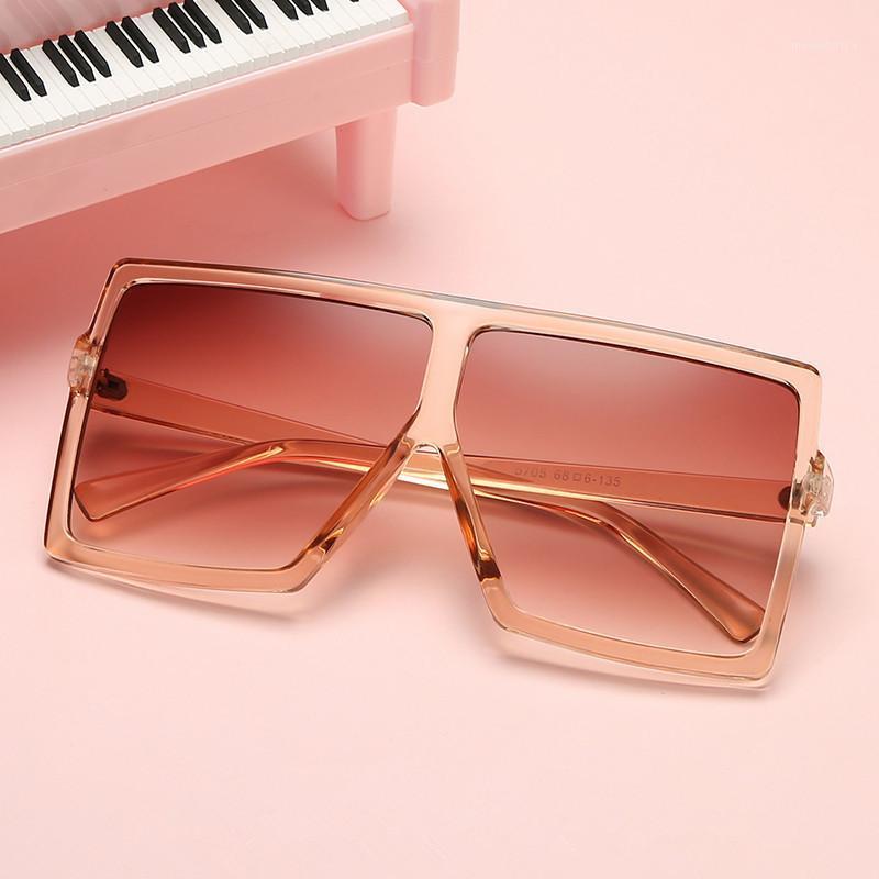 

2020 Classic Oversized Sunglasses Women Men Retro Brand Designer Gradient Sun Glasses Shades Ladies Big Frame Sunglass UV4001