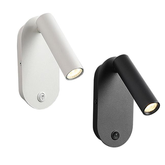 

3W LED CREE Reading Lamp Wall Sconce Bedside Light Fixtures Switch Living Room 4000k