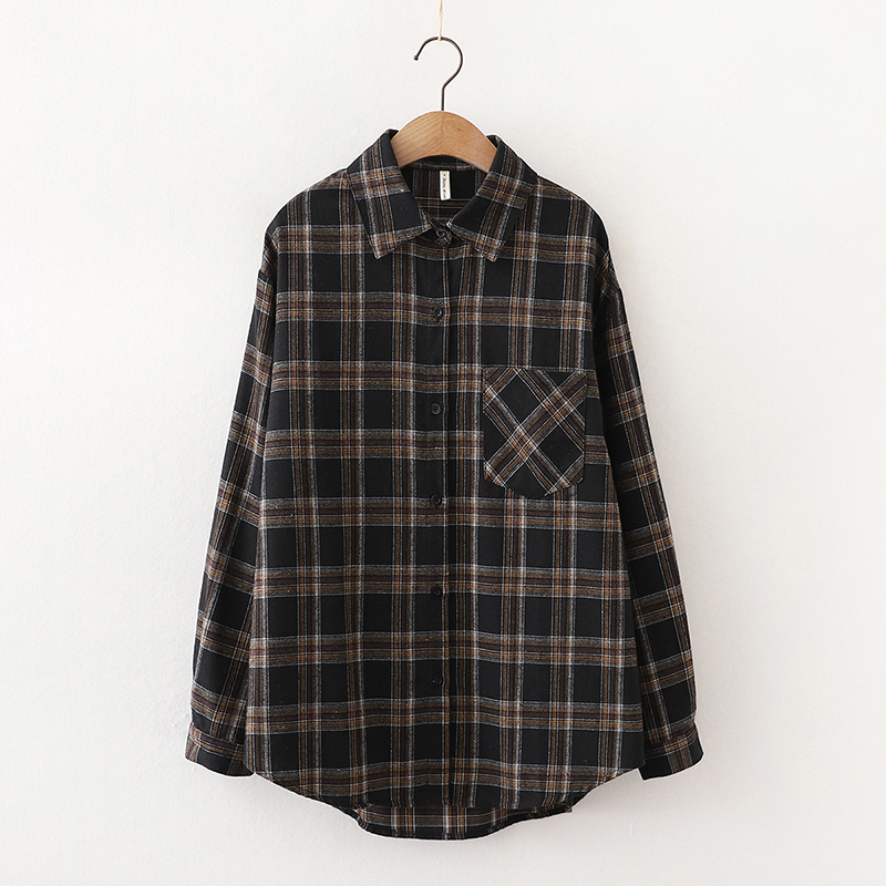 

2021 New -way Chess Frauen, Chic Shirt, Bung Blush Langarm Weibliche Shirts Lose Baumwolle Tops GZDF, 102-3
