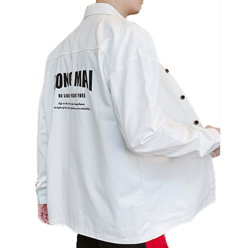 

Men's Shirt Tooling Shirt Male Chao Brand Men's Wear 100% Cotton Simple Casual Shirt Male Streetwear Spring Shirts, Army