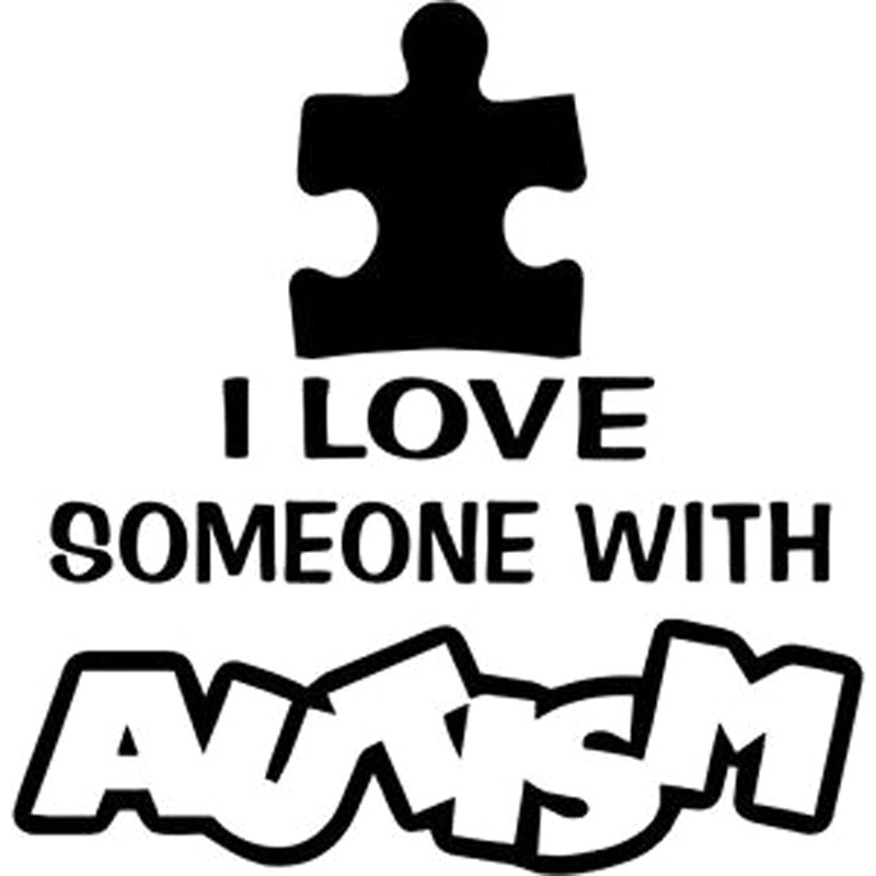 

15X15.4CM I LOVE SOMEONE WITH AUTISM Personality Vinyl Decal Car Sticker Car-styling S8-0450