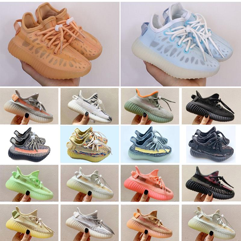 

Infant Ash Stone Blue Kids Running Shoes Mono Ice 3M Cinder Children Sport Sneakers Toddler Chaussures Pour Enfant Small Boys Girls Toddlers Sneakes Size 24-35, Kids green glow