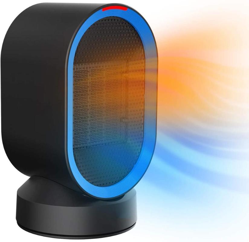 

Small Space Heater Oscillating Heater Fast Heating Ceramic Desk With Overheat Protection Tip-Over Protection For Office