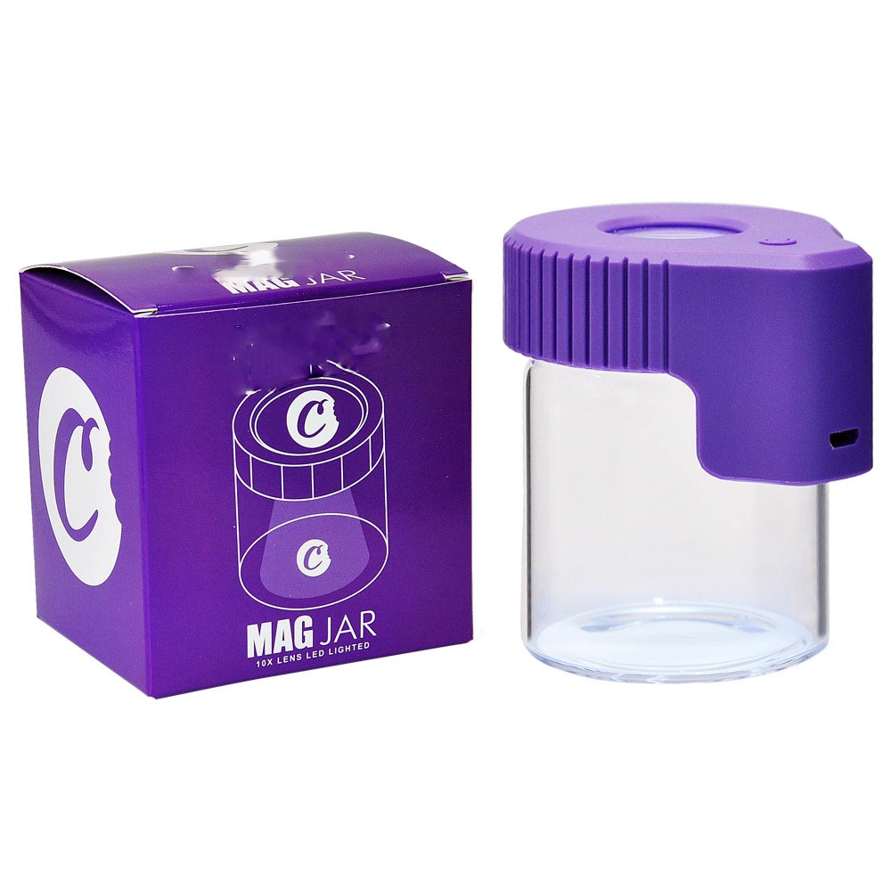 

NEW MAG JAR LED Light Tobacco Container Rechargeable Medicine Box Glass Cases Jars Dab Wax 155ml Storage Dry Herb Rolling Cigarette Glow MAG