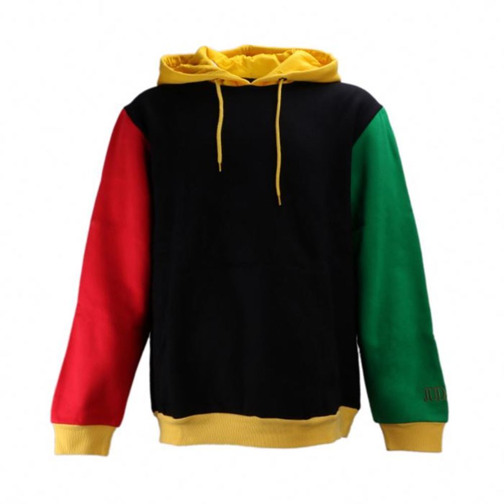

Black Wholesale Hoodies Custom Mens Bulk Color Block Pullover