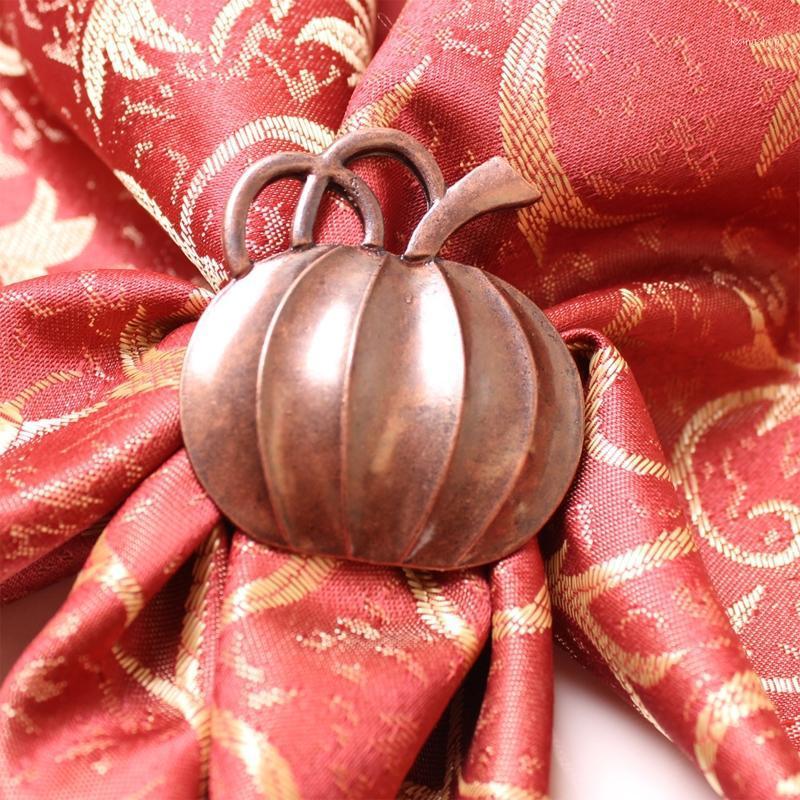 

Pumpkin Napkin Rings, Fall Napkin Rings, Vintage Alloy Holder for Hallowe PXPC1