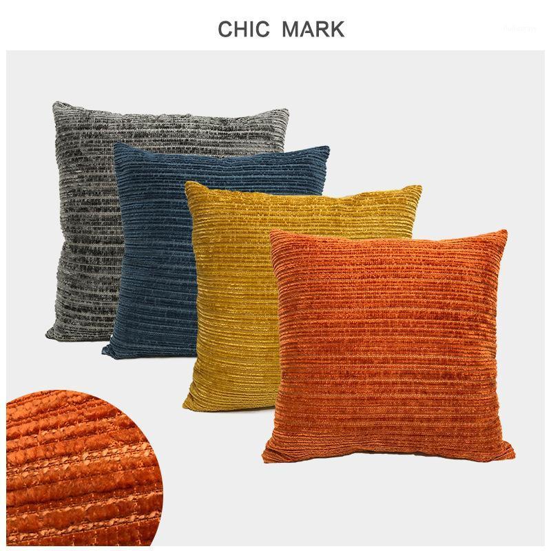 

45x45cm New Cushion Cover Solid color Texture Stripes Pillow Case Covers for Home Living room Couch Sofa Decorative Pillowcase1, Gray