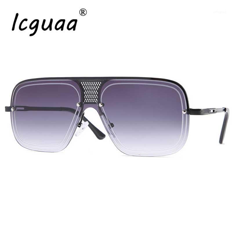 

Sunglasses Double Bridge Square Women Frame Clear Men Vintage Chic Shades Óculos De Sol1