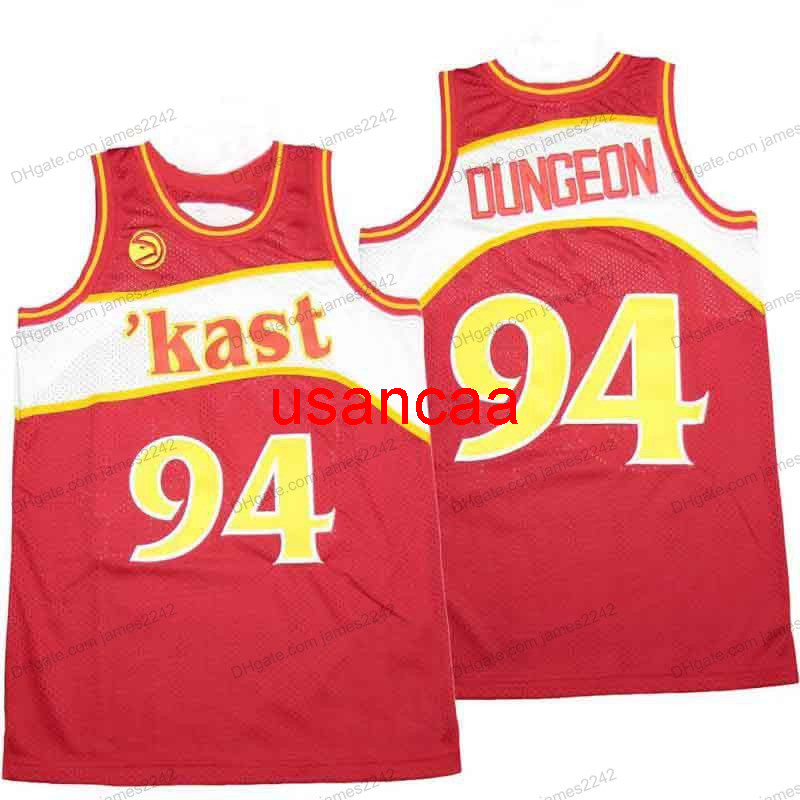 

2021 New Cheap wholesale Kast Dungeon Basketball Jersey Men' All Stitched Red Size -XXL Top Quality