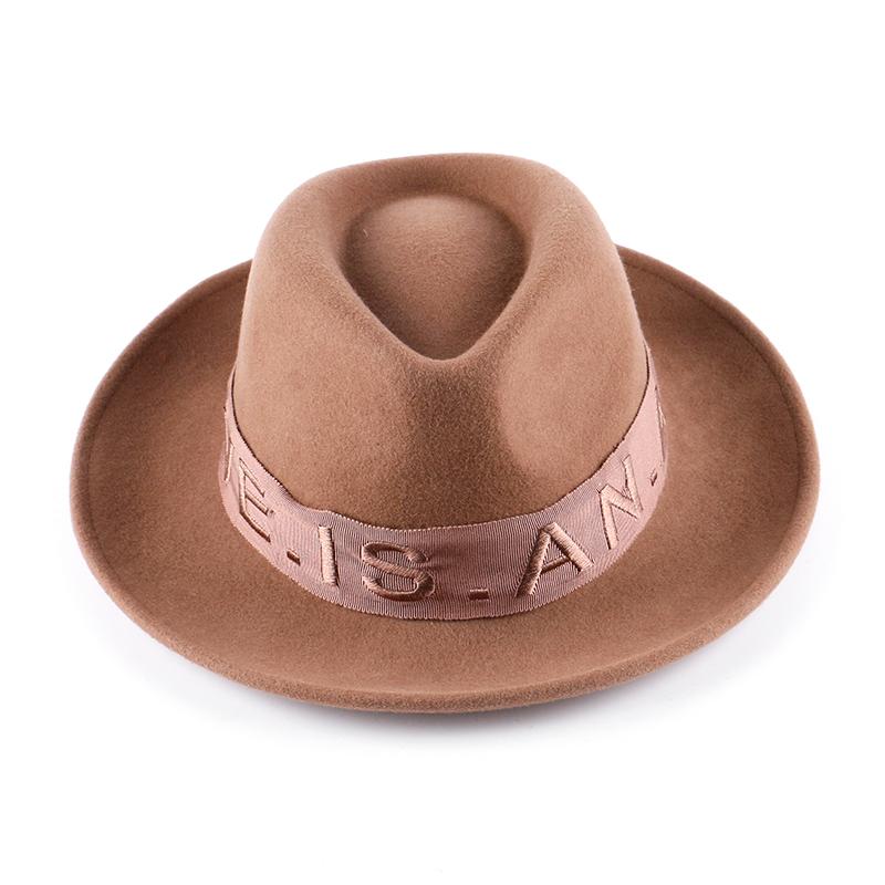 

Hats are for both men and women Casual fashion versatile hat Become warped eaves Wool jazz hat, Black