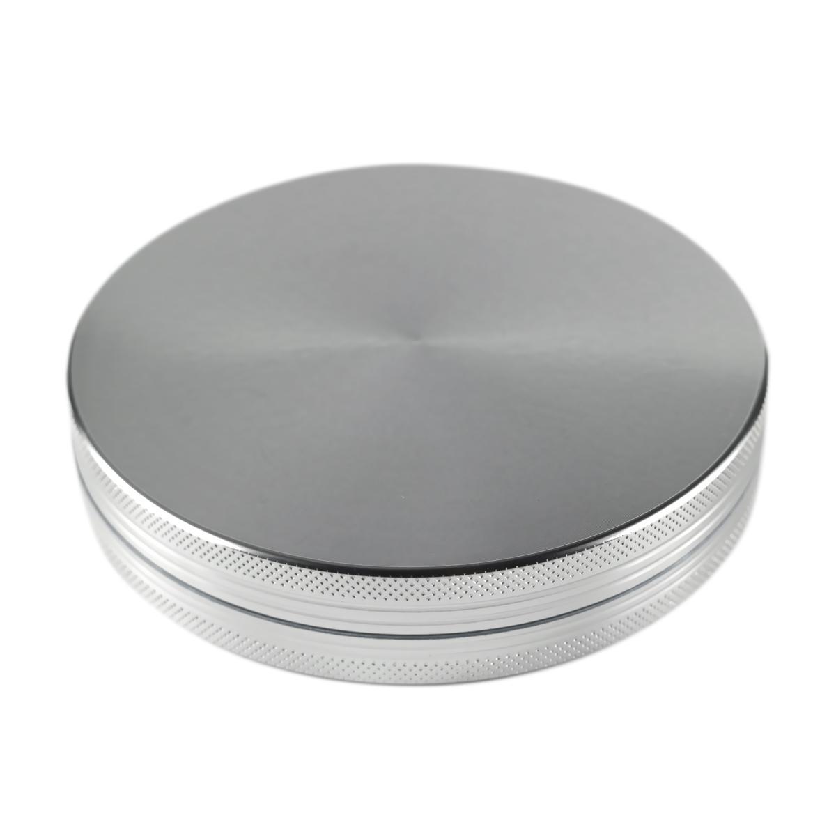 

100mm Aluminum Grinder 2 Parts Silver Color Herb Grinder