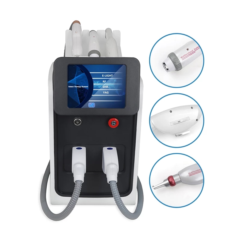 Multifunction 3 in 1 Elight IPL super laser machine Hair Removal dark circle wrinkle remove tattoo OPT 532 755 1320 nm freckle and tattoo remover-image-755436558