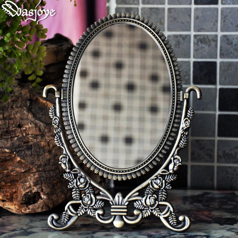 

Exquisite European Metal Photo frame Vintage flip Spin Desktop princess makeup mirror Birthday surprise March 8th gift For Girl
