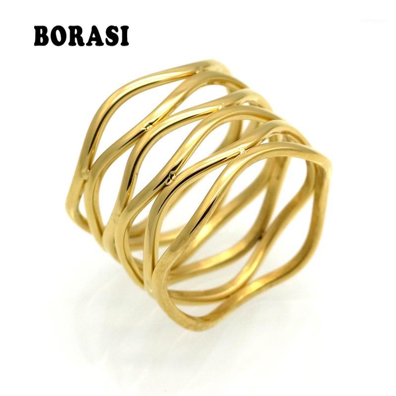 

Top Quality New Rings For Women 316L Stainless Steel Jewelry Gold-Color Fashion Ring Wedding Rings Anniversary Gift1