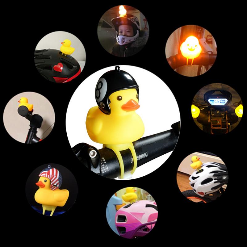 

MTB Road Bike Moto Riding Light Cycling Small Yellow Duck Helmet Child Horn Bicycle Accessories Cute Bicycle Horn Lamp Bell Duck