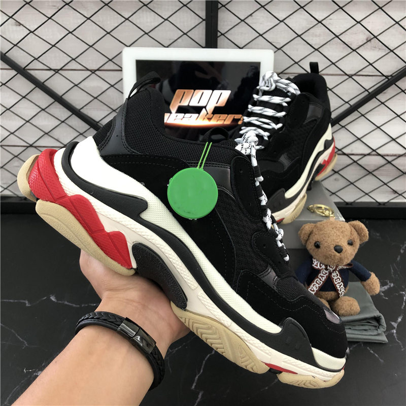 

2020 Triple-s Fashion Paris 17FW Triple s Sneakers For Men Women Black Red White Green Casual Dad Shoes Tennis Increasing Sneakers, Gite