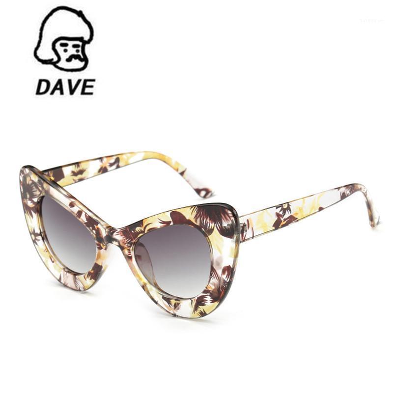 

DAVE Fashion Cat eye sunglasses Women Brand Designer Butterfly Sun glasses Vintage Oversized Ladies Gradient Lens sunglasses1