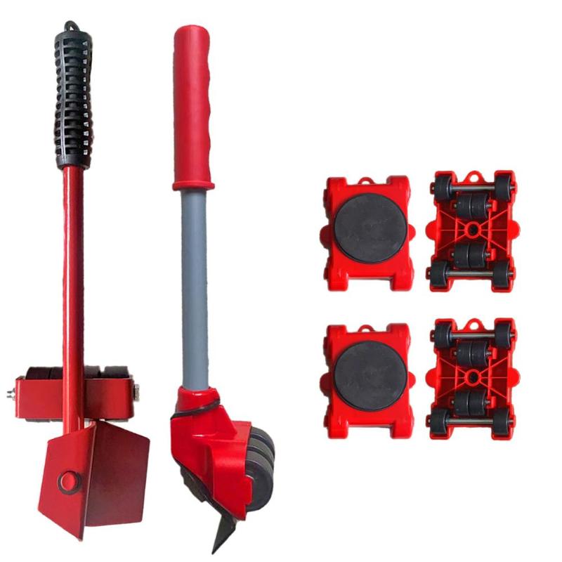 

Easy Furniture Lifter Mover Tool Set Heavy Stuffs Moving Hand Tools Set Wheel Bar Mover Device Furniture Transport Tool