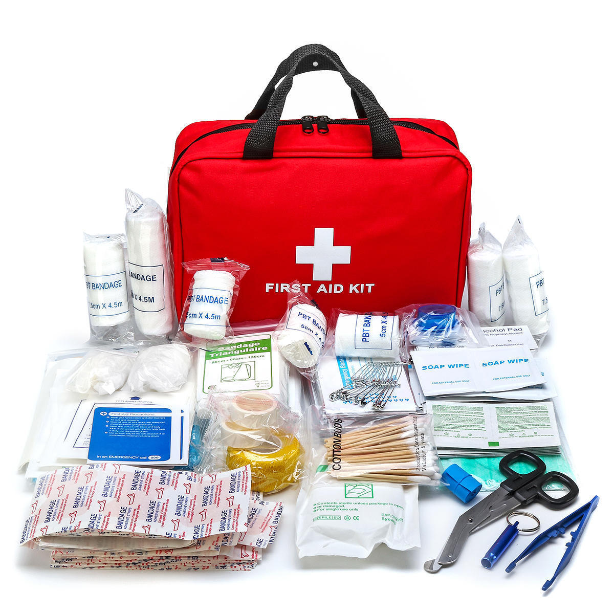 

300Pcs Emergency Survival Kits Medical Supplies Wound Bag Treatment Pack Set First Aid Kit for For Home Office Camping Y200920, Coffee