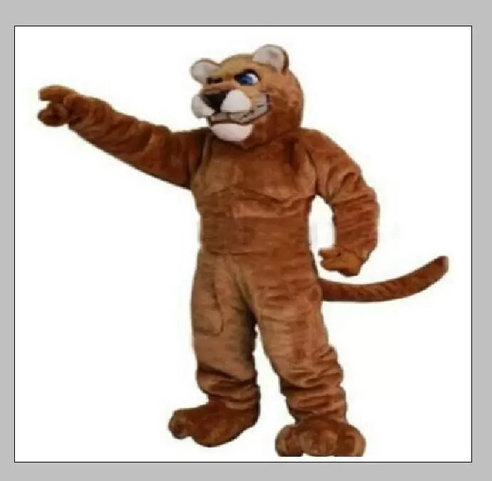 

Leopard Panther Cat Cougar Mascot Costume Clothing Carnival Adult Fursuit Cartoon Dress, As pic