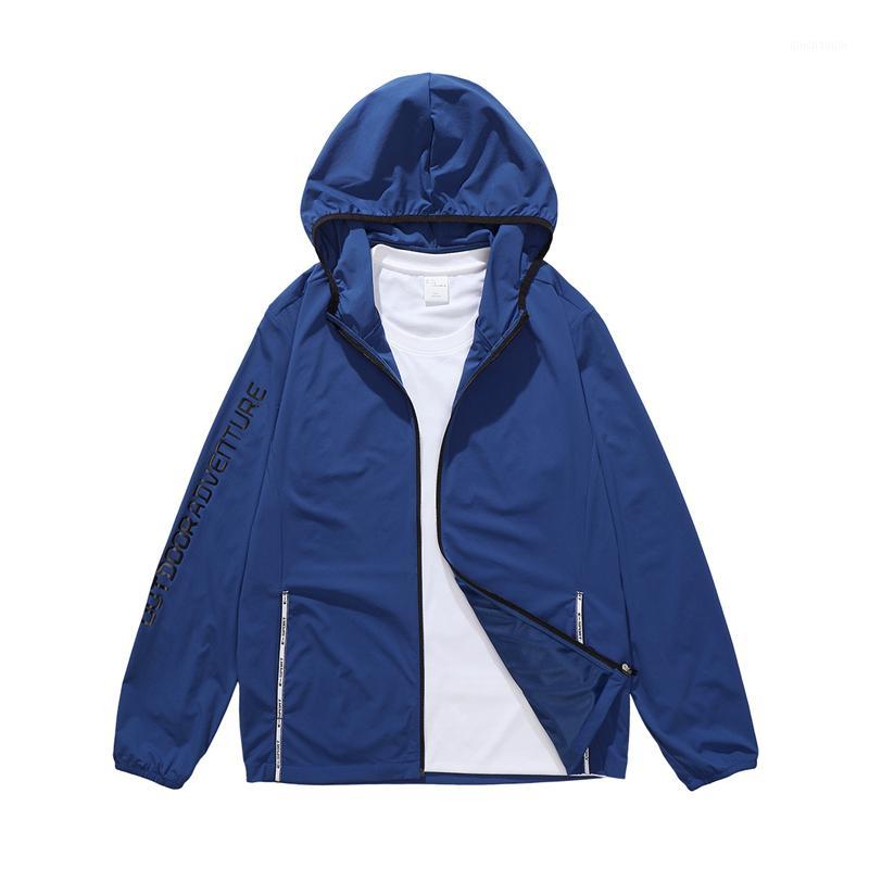 

Men's Long Sleeves Hoodie Jacket Quick-drying UV Protective Jackets For Men Spring Running Coat1, White