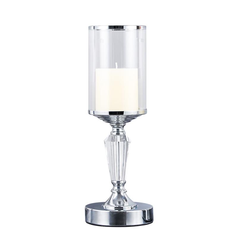 

Europe Metal Crystal Candlesticks Candle Holder For Coffee Dining Table Wedding Christmas Halloween Party Home Decoration ZXC033