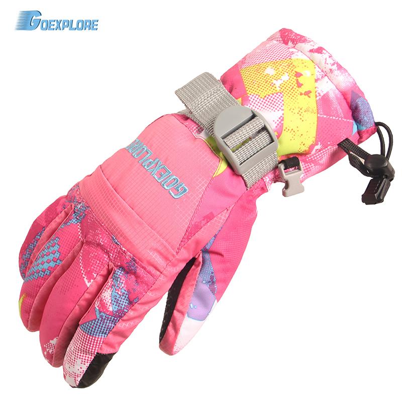

Goexplore Snowboard gloves thicken Winter Outdoor Sports Men Women Windproof Warm Cycling Snow Snowmobile Motorcycle Ski Gloves, Black