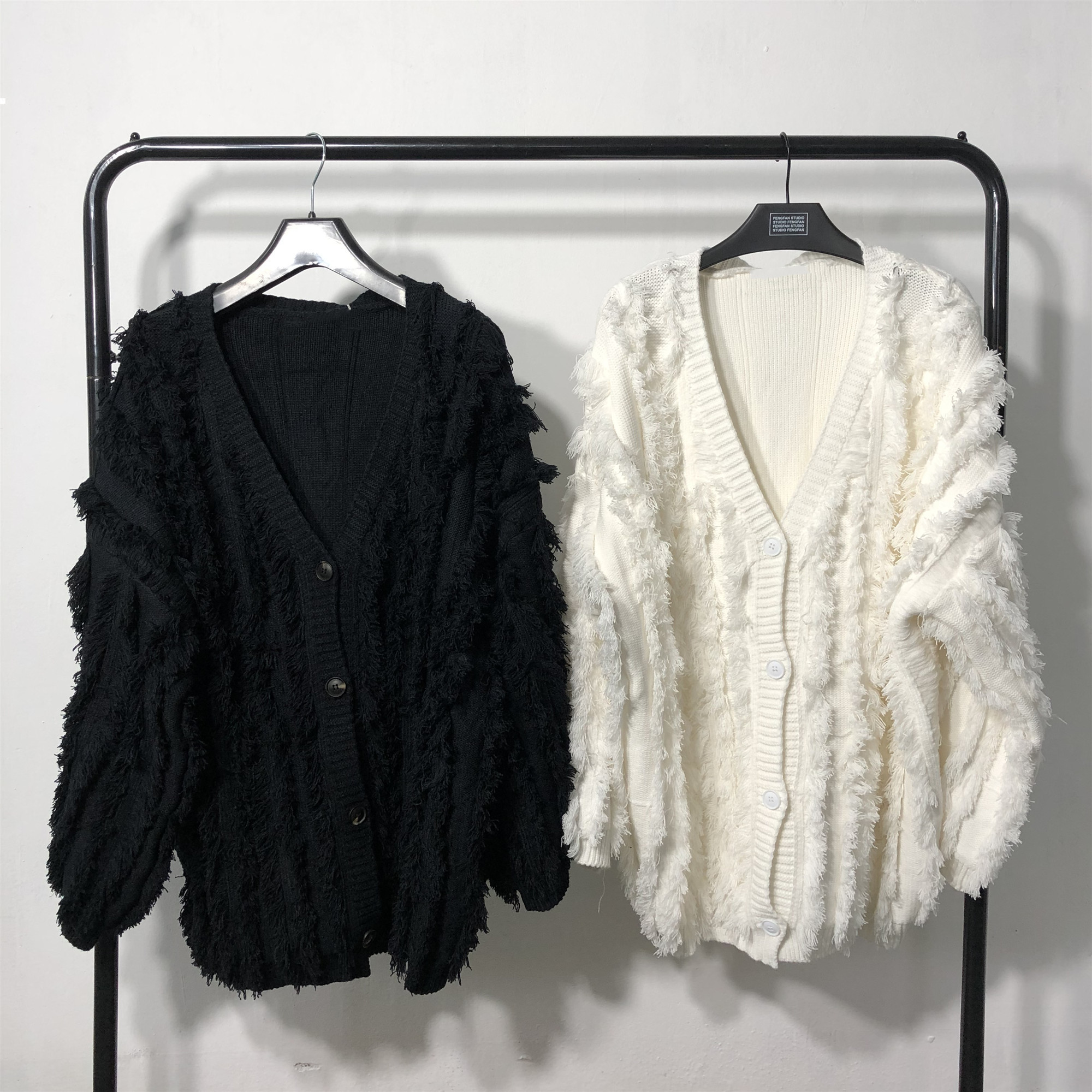 

New Autumn 2021 Low-necked v Sweater Cardigan Woman Luxury Dress Designer Clothes 6w1t U9MT, White