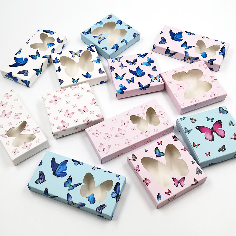 

2021 Empty Eyelashes Packaging Box Soft Paper Lash Box holographic Case Design for 25MM 3D Mink Lashes