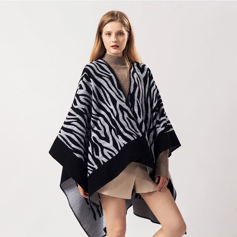 

Mark 2020 geometric designer women's cashmere scarf fork opening ponchos ladies winter pashmina thicken hot shawls and capes