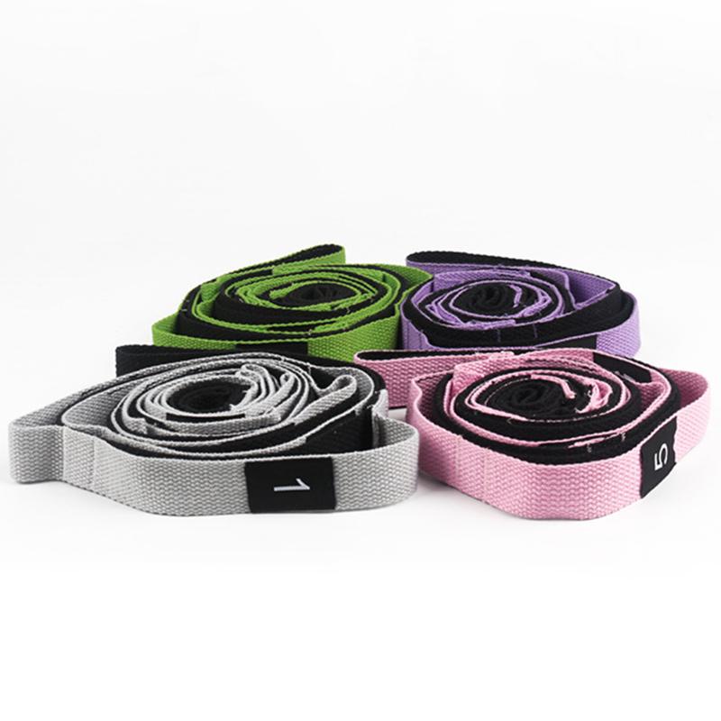 

Men Women Training Physical Therapy Exercise Fitness Home Gym Ligament Yoga Stretch Belt Practical Indoor Sports Body Shaping, Grey