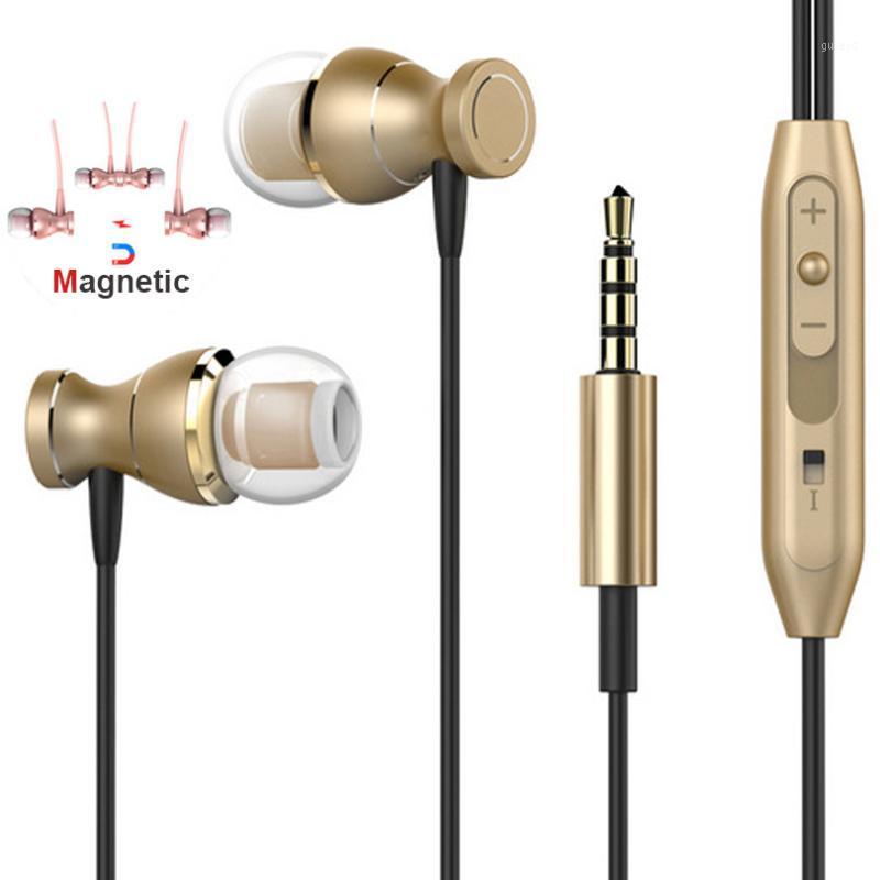 

Magnetic Wired Earphone Headphones with Microphone Phone Earphones 3.5mm Ear phones auriculares fone de ouvido1