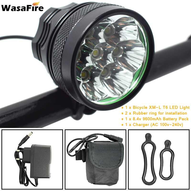 

WasaFire 10000lm 7*XML T6 LED Bicycle Light Headlight Waterproof Bike Front Lamps for Cycling 18650 Battery Pack