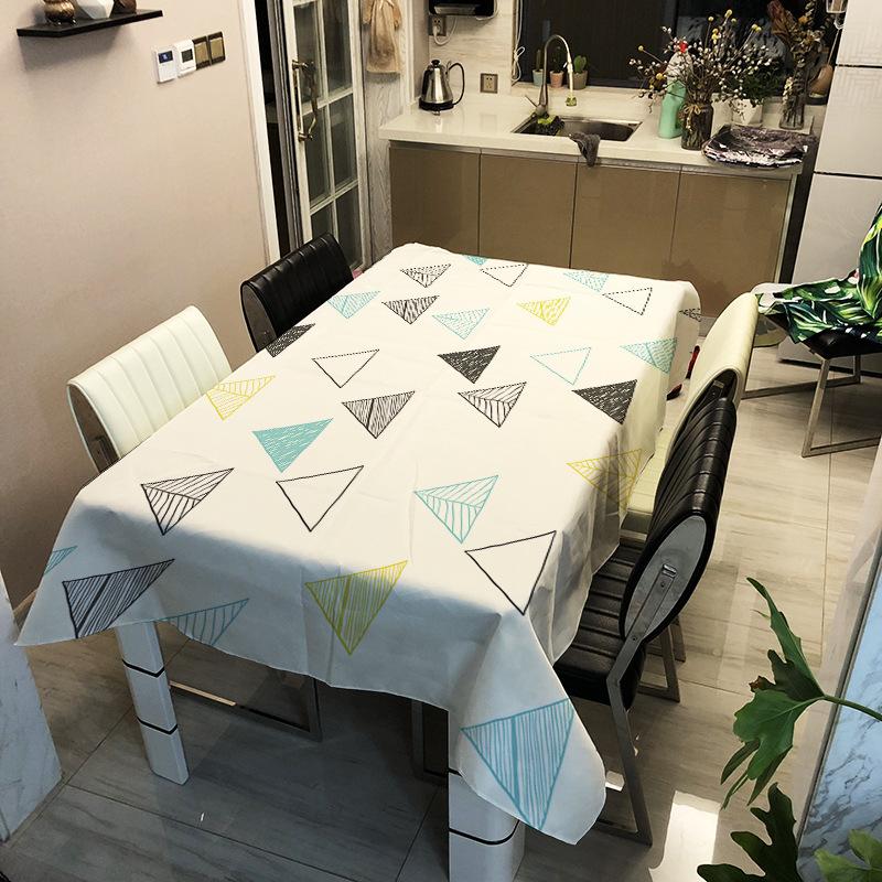 

Modern Simple Tablecloths Geometric Microwave Oven Dustproof Mat Dining Table Cover Writing Table Cloth for Home Decor, No.4