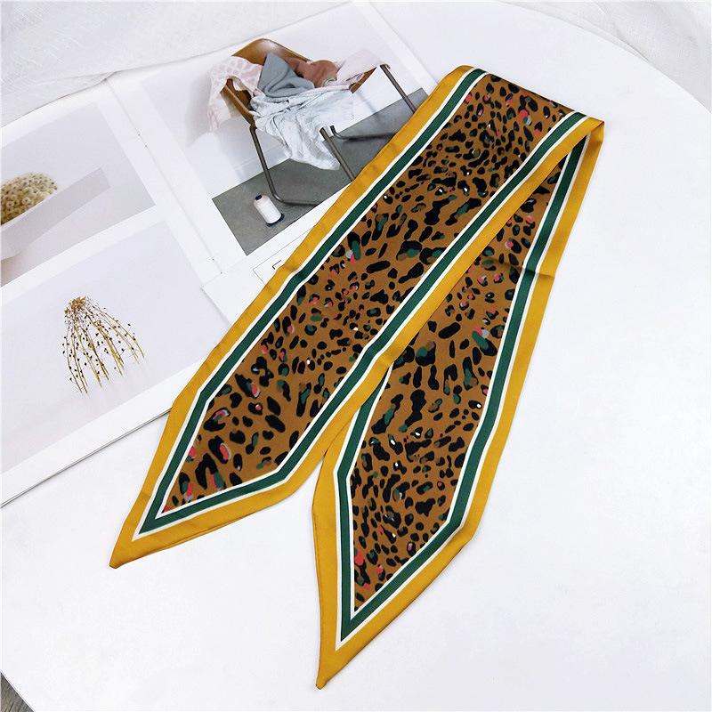 

Scarves Dot And Striped Skinny Scarf Women Bag Silk Head Wrist Towel For Ladies Band