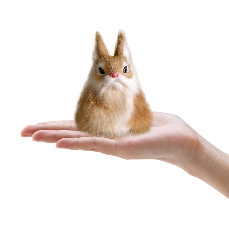 

Faux Furry Birthday Gift Toy Office Free Standing Model Adornment Home Decor Figurines Ornament Animal Miniature
