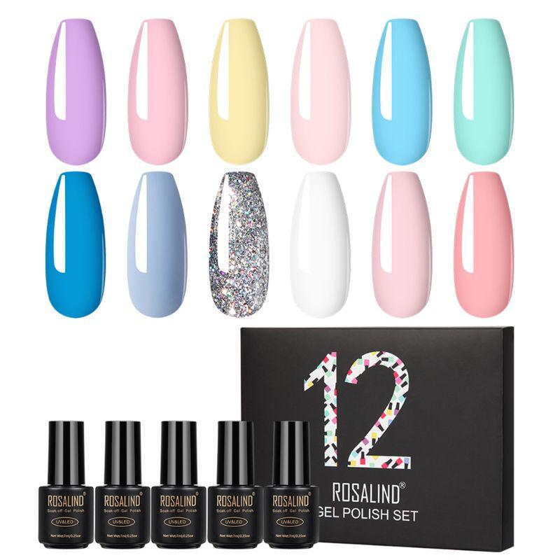 

2020 New 12pcs 7ml Soak off UV Gel Polish Quick Building Nail Tips