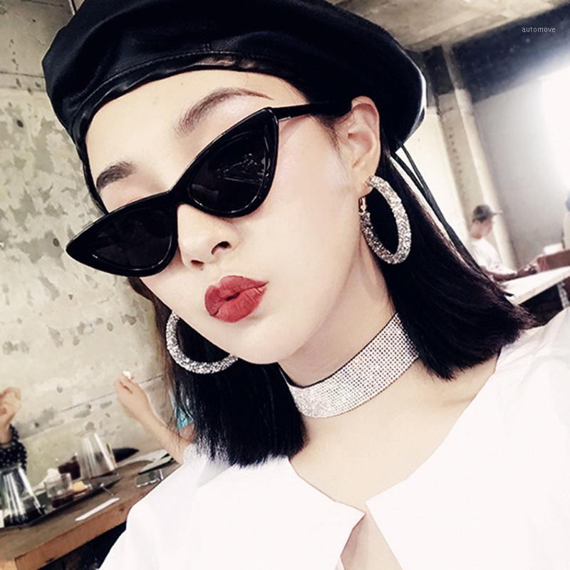 

high quality women fashion 2020 trendy sunglasses ladise cat eye tiny sun glasses vintage feminino1