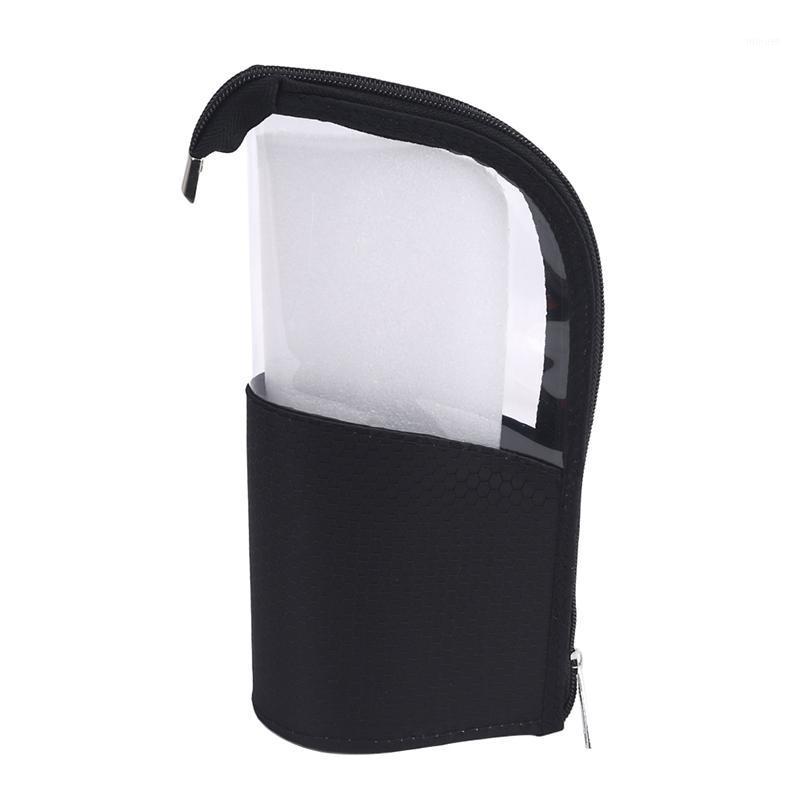 

1 Pc Stand Cosmetic Bag For Women Clear Zipper Makeup Bag Travel Female Makeup Brush Holder Organizer Toiletry1, Blue