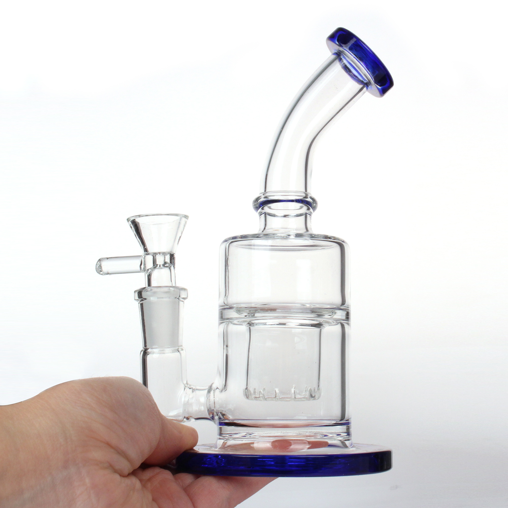 

Liya Glass Bong Oil Rig Dome Percolator Water Pipe Bubbler Female 14.5mm Dab Rigs with Quartz Banger