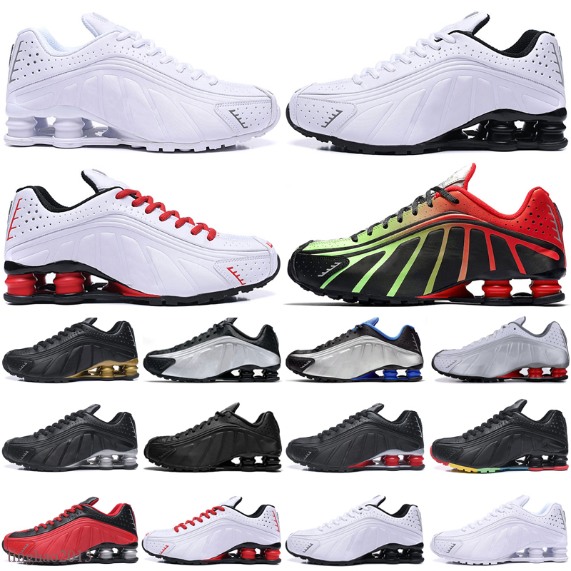 

Black Gold R4 OG 301 Men Women Running shoes Triple Black White Black Grey Silver Blue Orange Mens trainer women Sports Shoes, Color 4