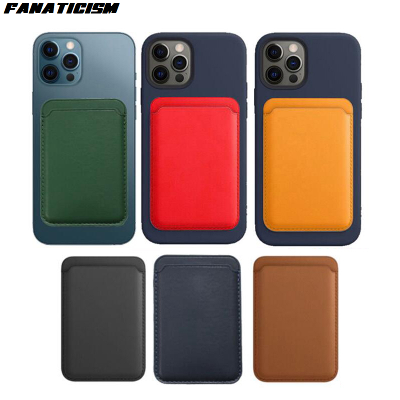 

Leather Wallet Magsafe Card Phone Cases For iPhone 12 Pro Max Magnetic Wallet Card Holder Bag For iPhone 12 Mini Cover, Mixed colors leave message